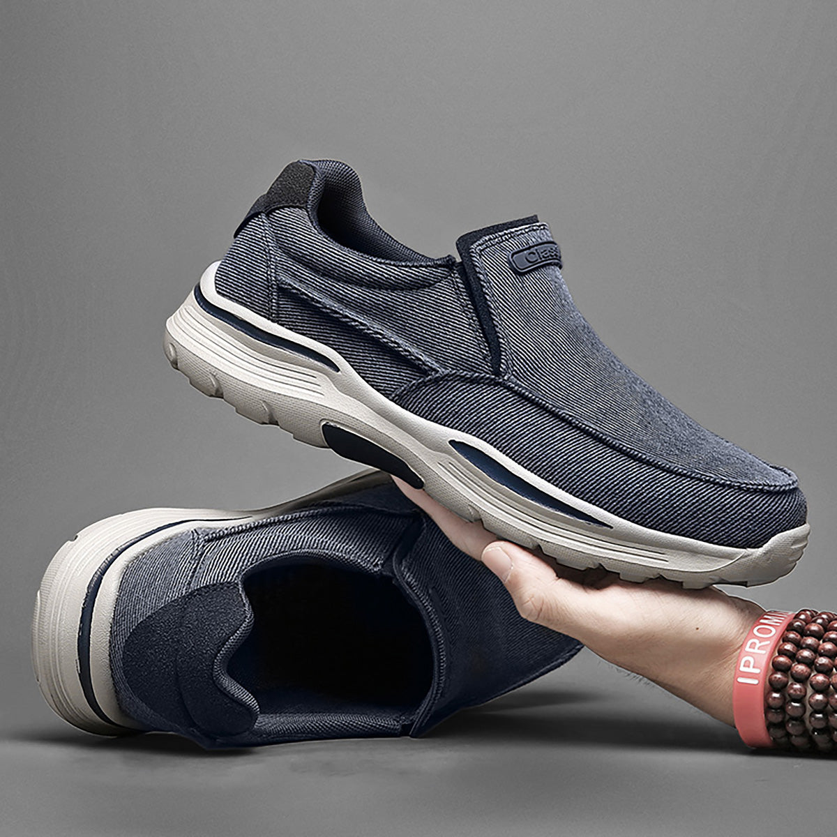 Mens Casual Shoes Canvas Breathable Loafers Comfortable Outdoor Walking Sneakers Classic Loafers Fo 5