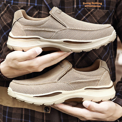 Mens Casual Shoes Canvas Breathable Loafers Comfortable Outdoor Walking Sneakers Classic Loafers Fo 4