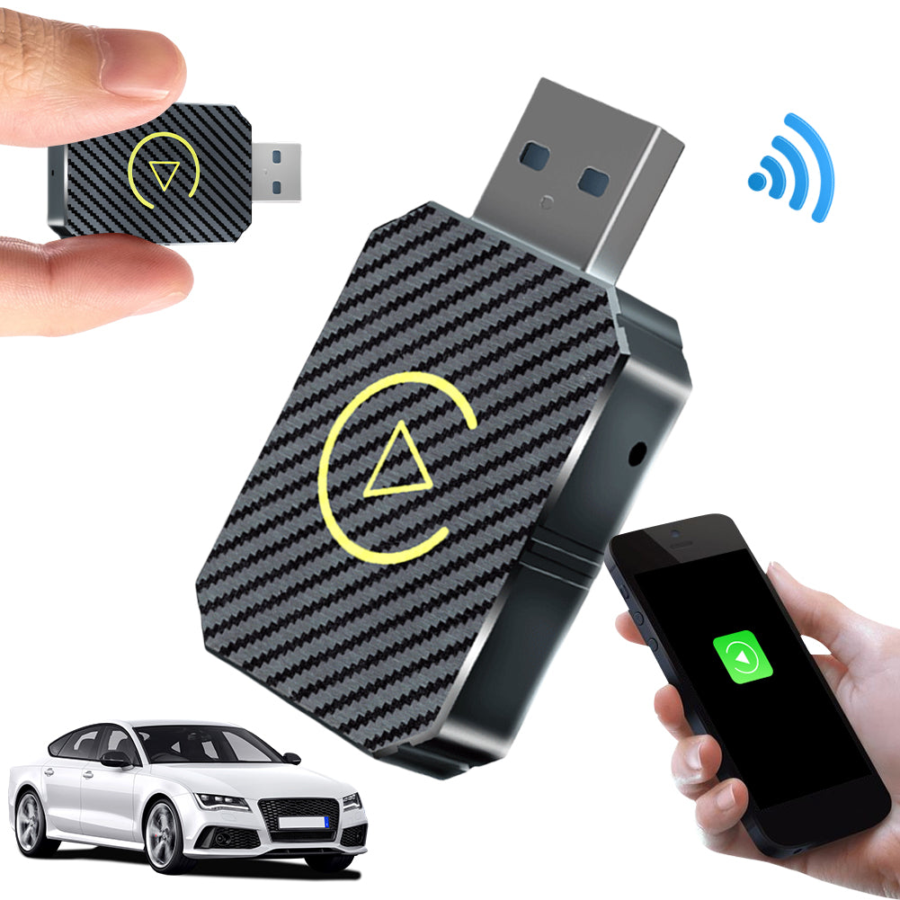 Smart AI Box BT CarPlay AI Box, Wireless Carplay Android Auto Adapter, Plug&Play for OEM Wired CarPlay Andriod Auto Cars