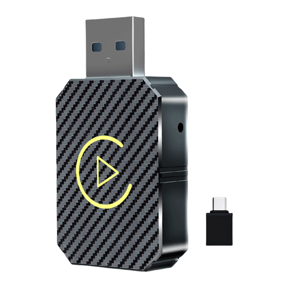 Smart AI Box BT CarPlay AI Box, Wireless Carplay Android Auto Adapter, Plug&Play for OEM Wired CarPlay Andriod Auto Cars