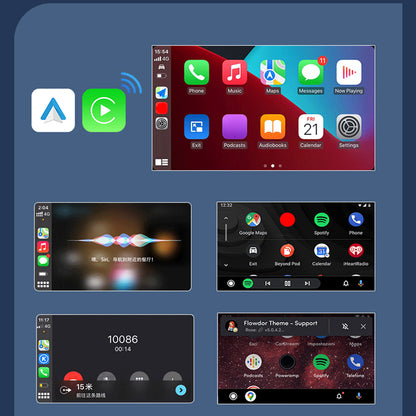 Smart AI Box BT CarPlay AI Box, Wireless Carplay Android Auto Adapter, Plug&Play for OEM Wired CarPlay Andriod Auto Cars