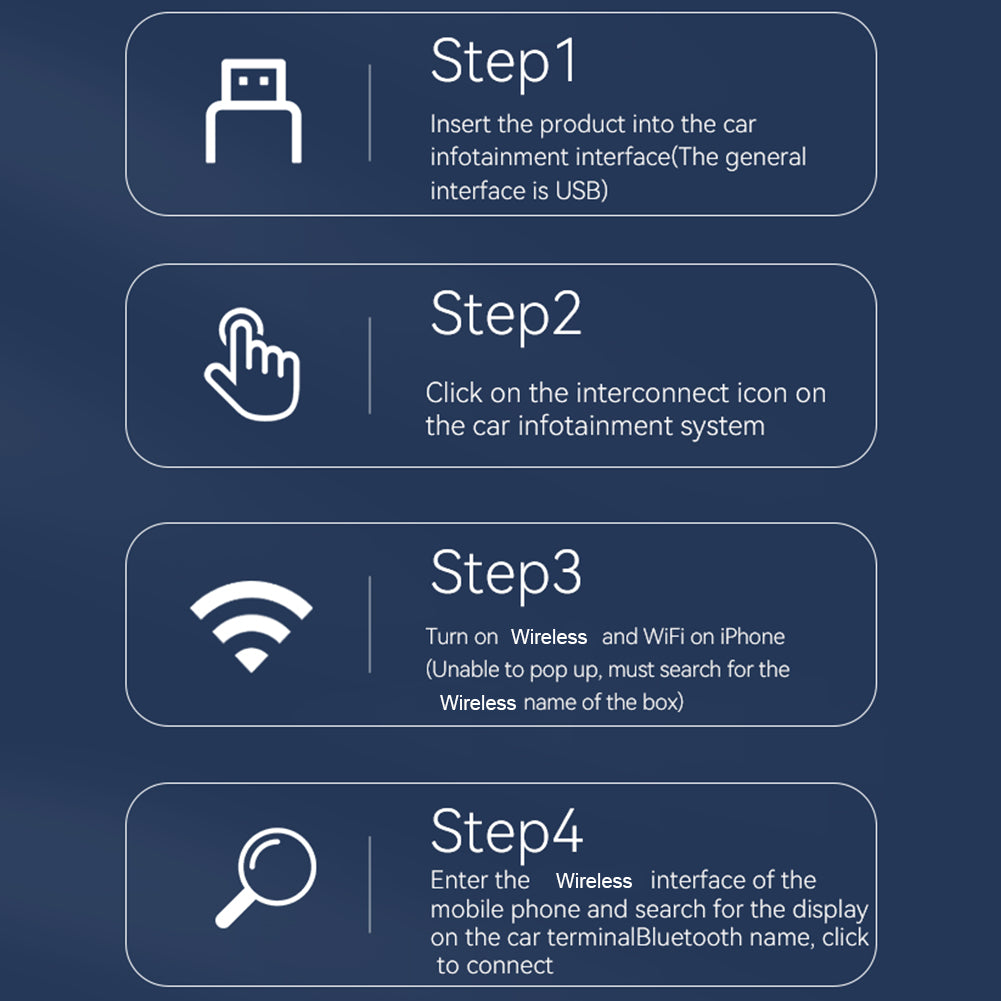 Smart AI Box BT CarPlay AI Box, Wireless Carplay Android Auto Adapter, Plug&Play for OEM Wired CarPlay Andriod Auto Cars