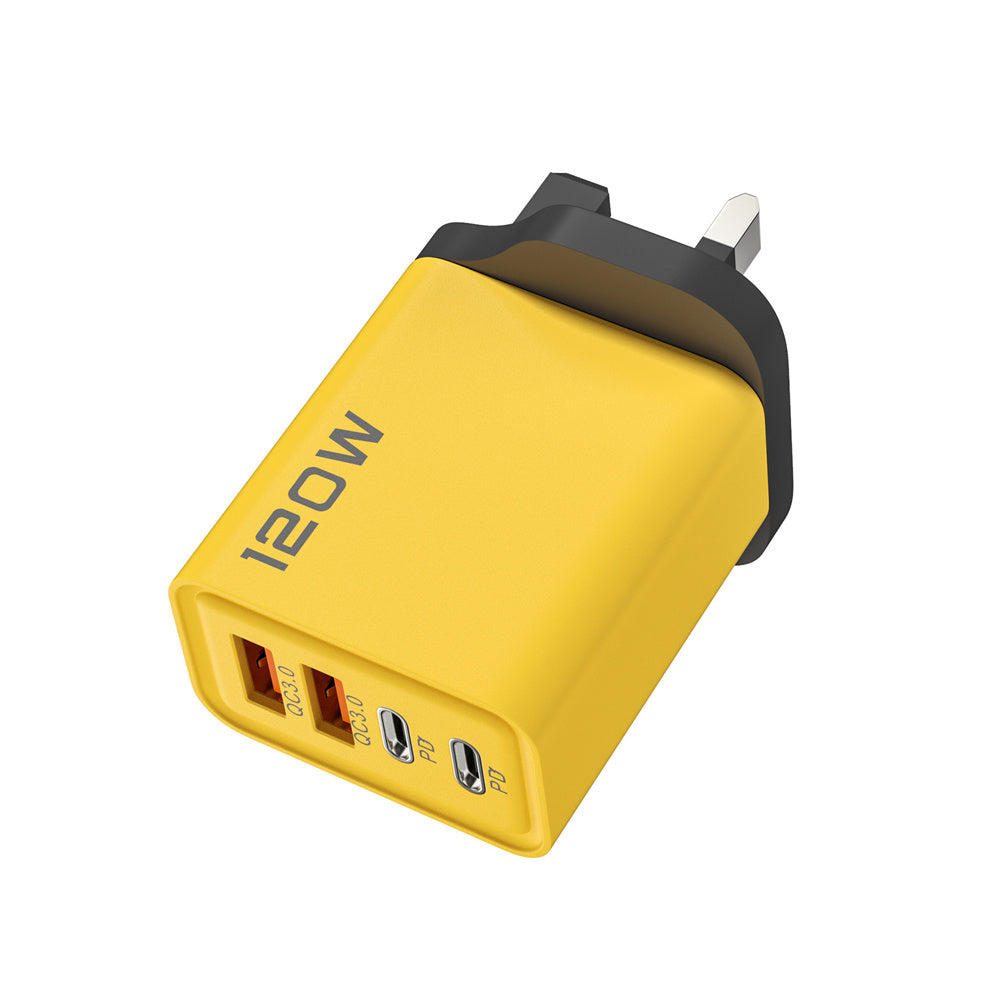 USB Phone Charger Adapter Total 120W USB Type C Charger 4 Port Fast Charging Quick Charge Wall Char 9