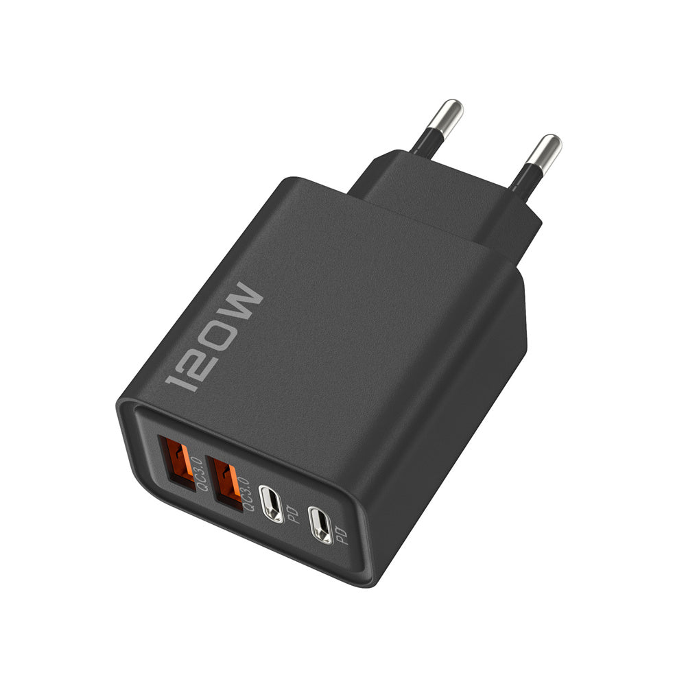 USB Phone Charger Adapter Total 120W USB Type C Charger 4 Port Fast Charging Quick Charge Wall Char 12