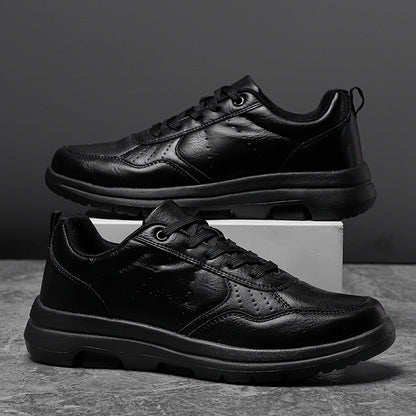 Casual Men Shoes Sneakers Trend Breathable Leather Sneakers NonSlip Male Footwear Comfortable Leisu 5