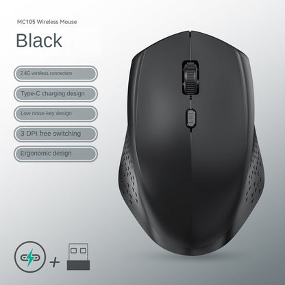 Dual-Mode Wireless Mouse, Bluetooth 5.2 Mouse, Silent Rechargeable Gaming Mouse, 1600DPI for Laptop Computer