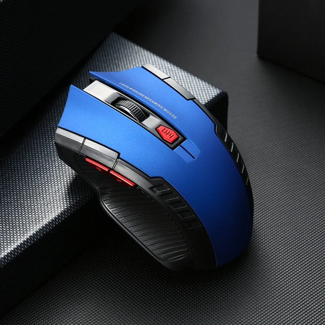 2.4GHz Wireless Optical Mouse, USB Receiver, 6 Button, Portable, Wireless Mouse for Laptops