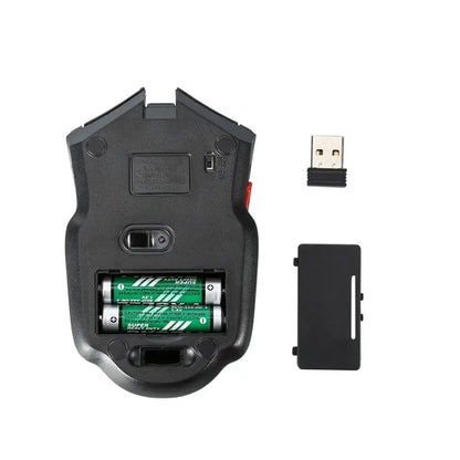 2.4GHz Wireless Optical Mouse, USB Receiver, 6 Button, Portable, Wireless Mouse for Laptops