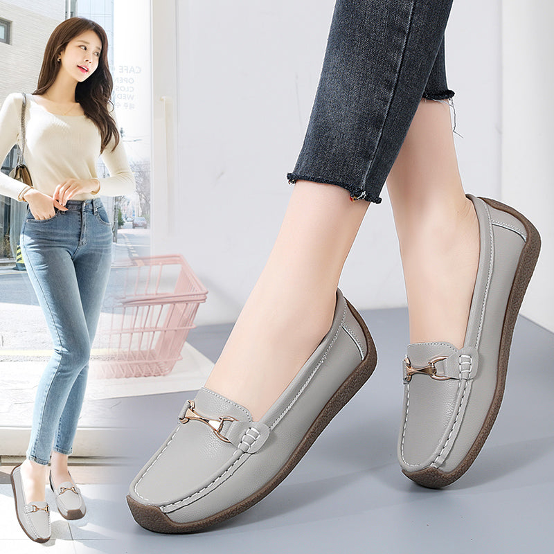 Designer Vulcanize Women Shoes Flats Leather Moccasins Sneakers Slipon Loafers Female Boat Shoes Ca 1