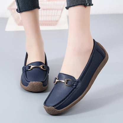 Designer Vulcanize Women Shoes Flats Leather Moccasins Sneakers Slipon Loafers Female Boat Shoes Ca 8
