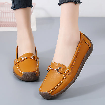 Designer Vulcanize Women Shoes Flats Leather Moccasins Sneakers Slipon Loafers Female Boat Shoes Ca 9