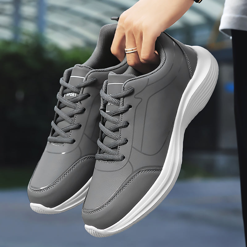 Mens Casual Sneakers New Fashion PU Jogging Training Shoes Comfortable Outdoor HighQuality Mens Sho 1