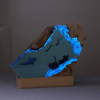 Ocean Resin Diorama Night Lamp Epoxy Table Decor 2
