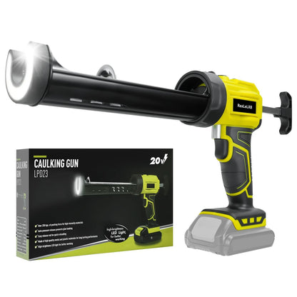 Cordless Electric Caulk Gun with Adjustable Speeds and LED Light