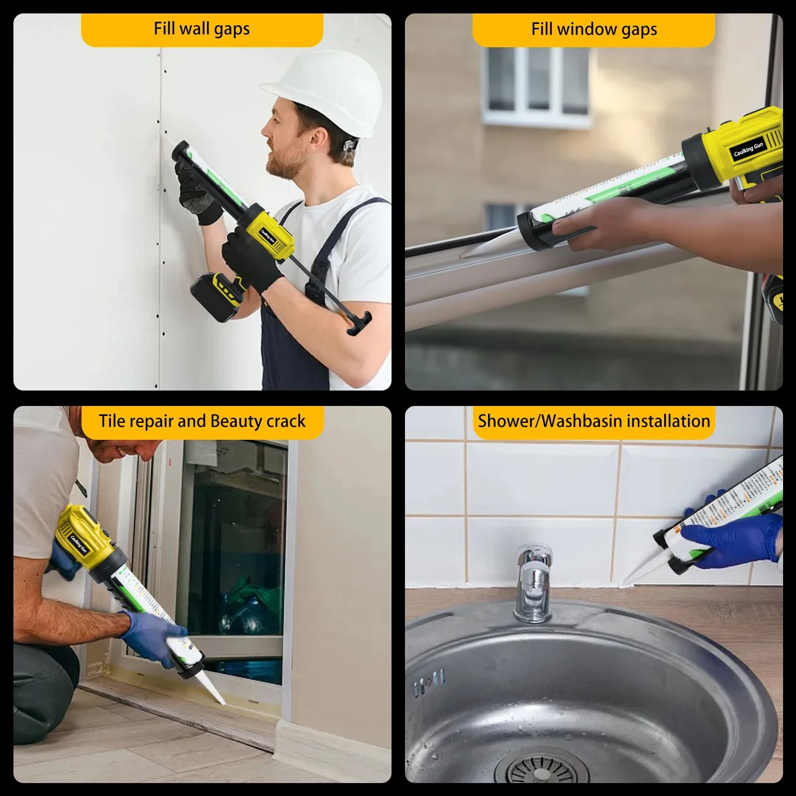 Cordless Electric Caulk Gun With Adjustable Speeds And LED Light 5