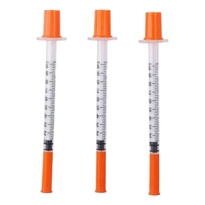 Manual Push Syringe Set 1ml with Straight Tip Needle 20 Pieces