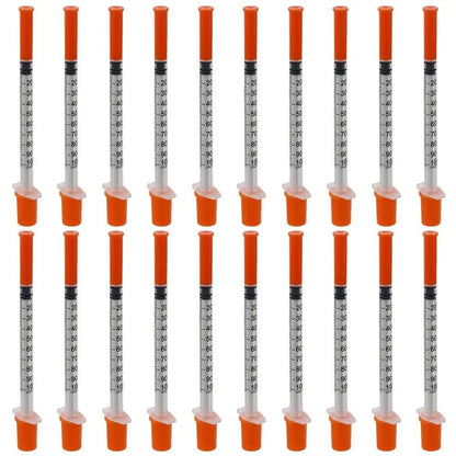 Manual Push Syringe Set 1ml With Straight Tip Needle 20 Pieces 1