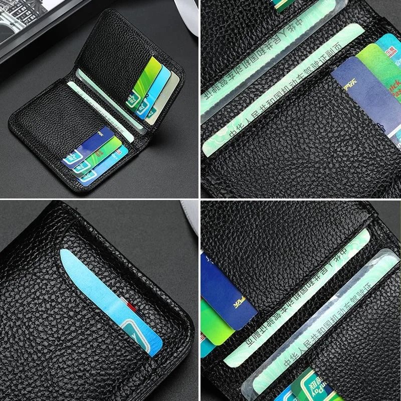 Super Slim Soft PU Leather Mini Card Wallet 4