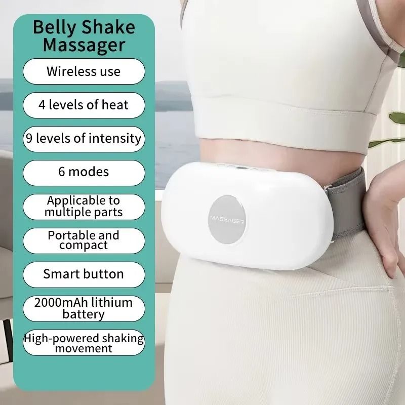 Electric Belly Massager Belt With Vibration Heat  Multi Modes 1