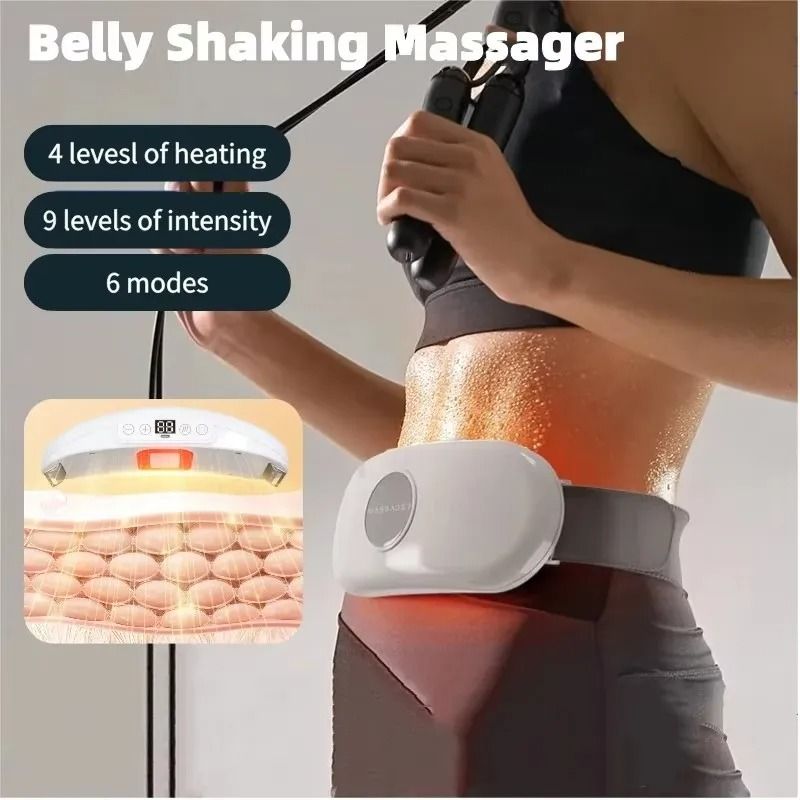 Electric Belly Massager Belt with Vibration, Heat & Multi Modes
