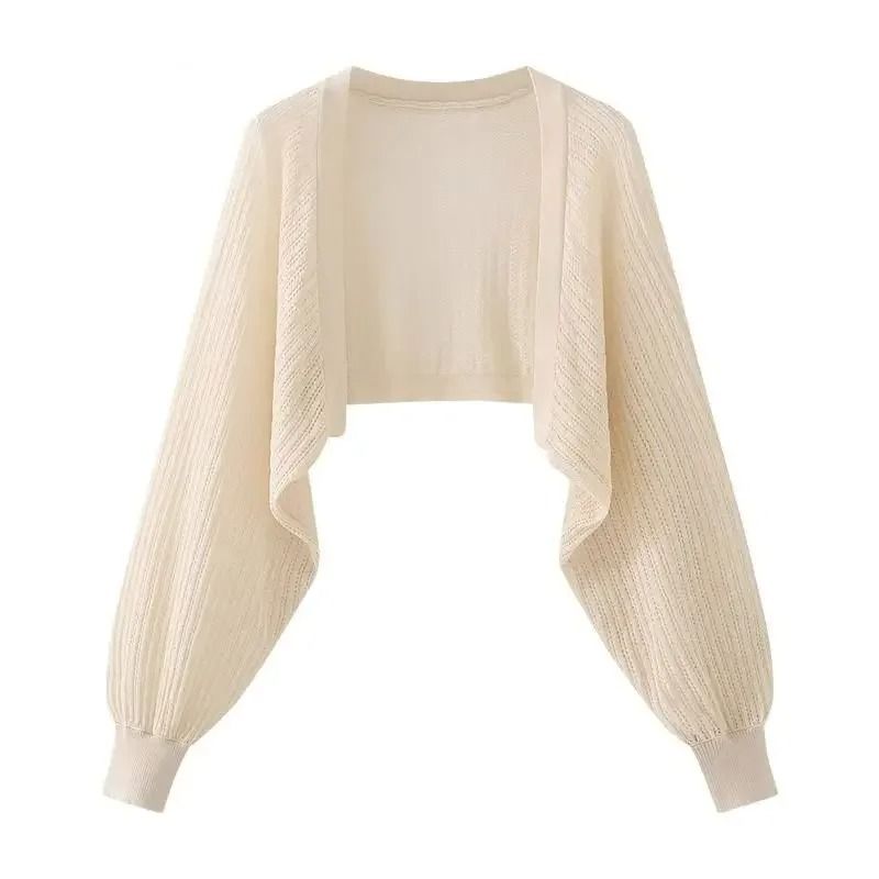 Womens Ice Silk Knitted Cardigan Top 5