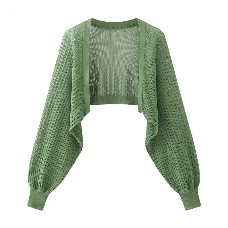 Womens Ice Silk Knitted Cardigan Top 6