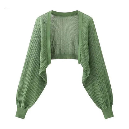 Womens Ice Silk Knitted Cardigan Top 6