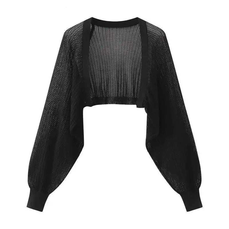Womens Ice Silk Knitted Cardigan Top 7