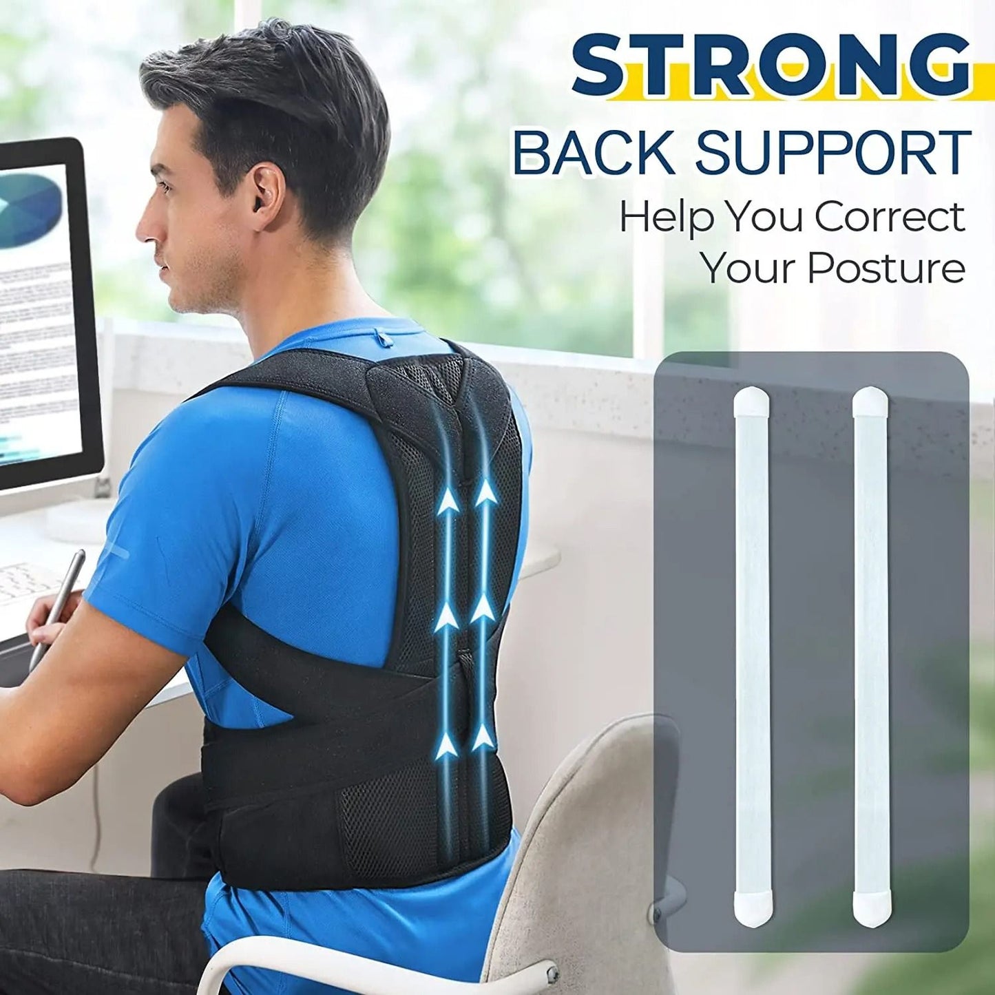 Adjustable Upper Back Posture Corrector Brace 4