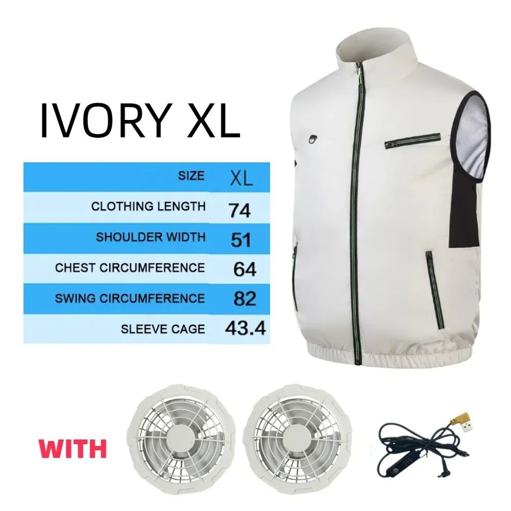 Electric Cooling Fan Vest For Outdoor Work And Hiking 11