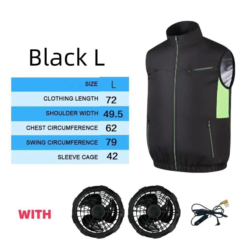 Electric Cooling Fan Vest For Outdoor Work And Hiking 7