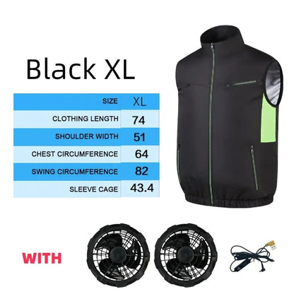 Electric Cooling Fan Vest For Outdoor Work And Hiking 8
