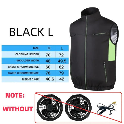Electric Cooling Fan Vest For Outdoor Work And Hiking 13