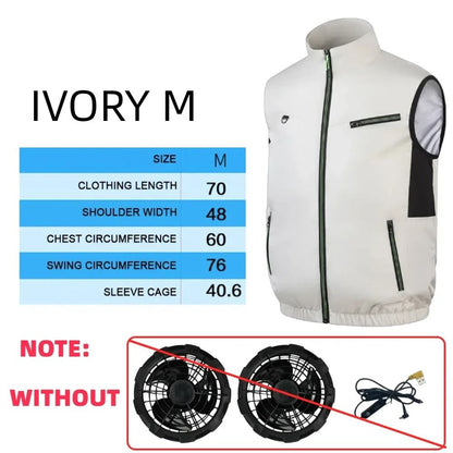 Electric Cooling Fan Vest For Outdoor Work And Hiking 15