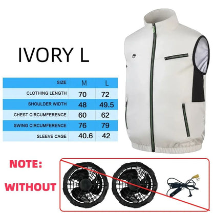 Electric Cooling Fan Vest For Outdoor Work And Hiking 16