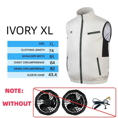 Electric Cooling Fan Vest For Outdoor Work And Hiking 17