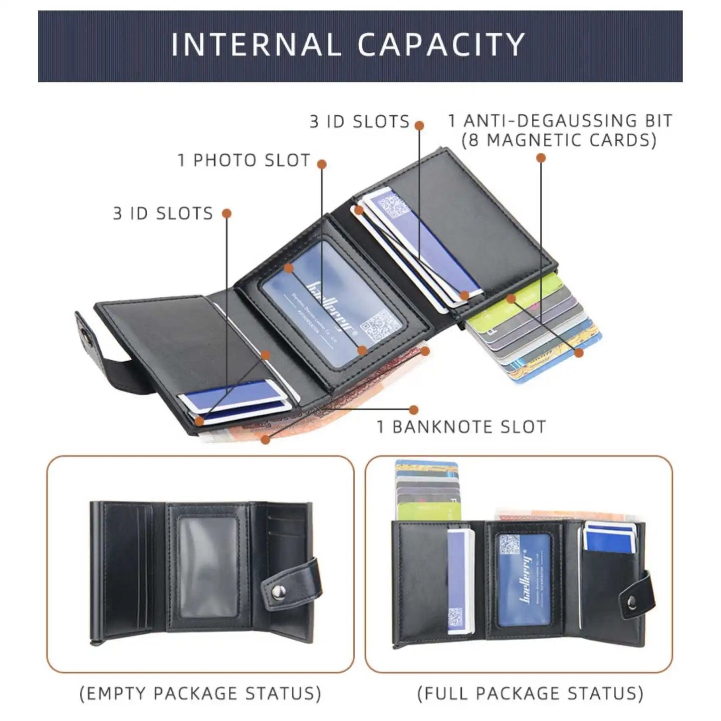 Automatic Pop Up Aluminum Card Wallet With RFID Protection 2