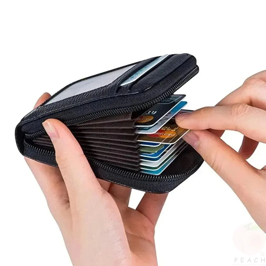 Portable Mini Card Wallet with Zipper & Multi Slot Design