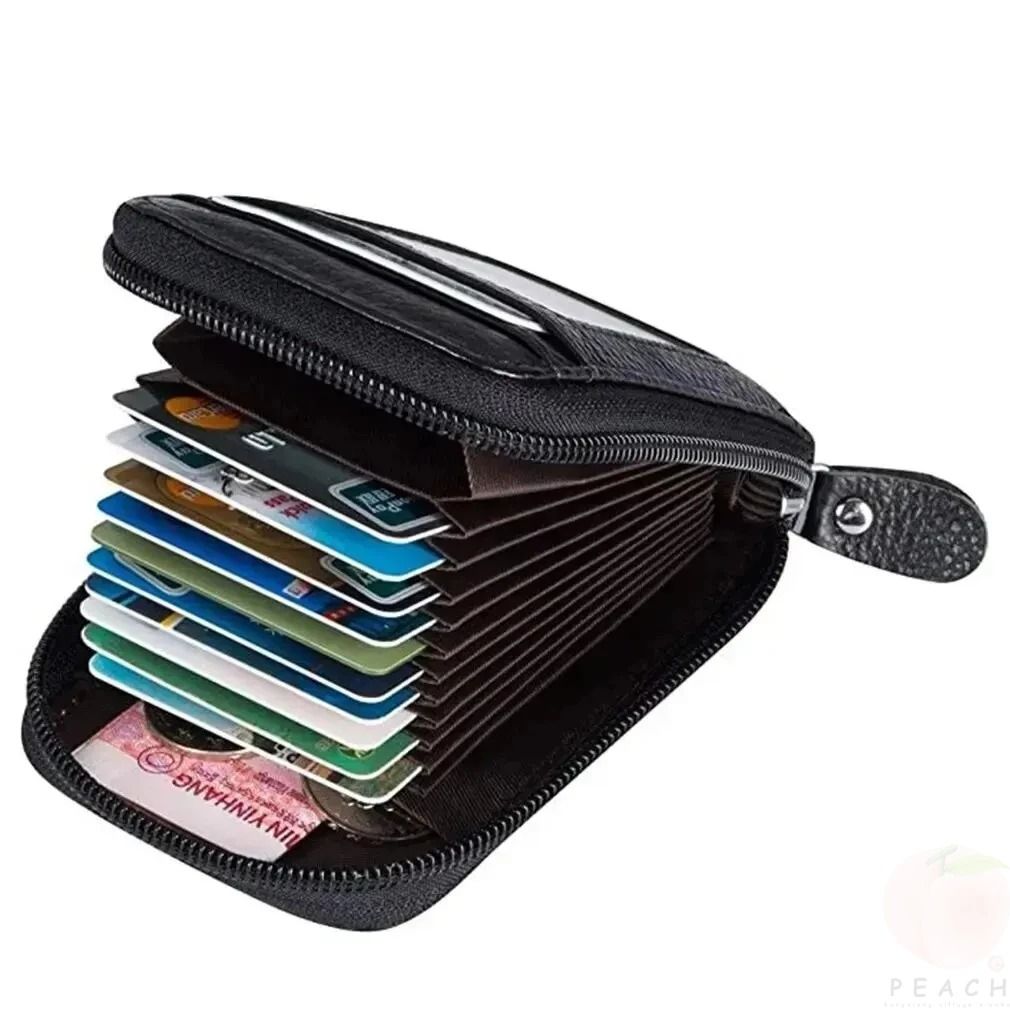 Portable Mini Card Wallet With Zipper  Multi Slot Design 2