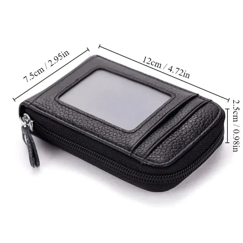 Portable Mini Card Wallet With Zipper  Multi Slot Design 4