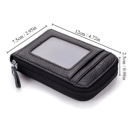 Portable Mini Card Wallet With Zipper  Multi Slot Design 4