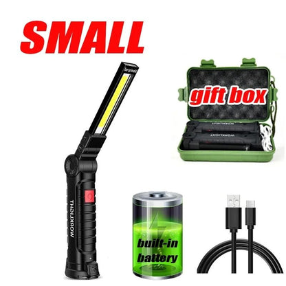 COB LED Work Light USB Rechargeable With Magnetic Hook  Power Bank 8