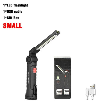 COB LED Work Light USB Rechargeable With Magnetic Hook  Power Bank 10