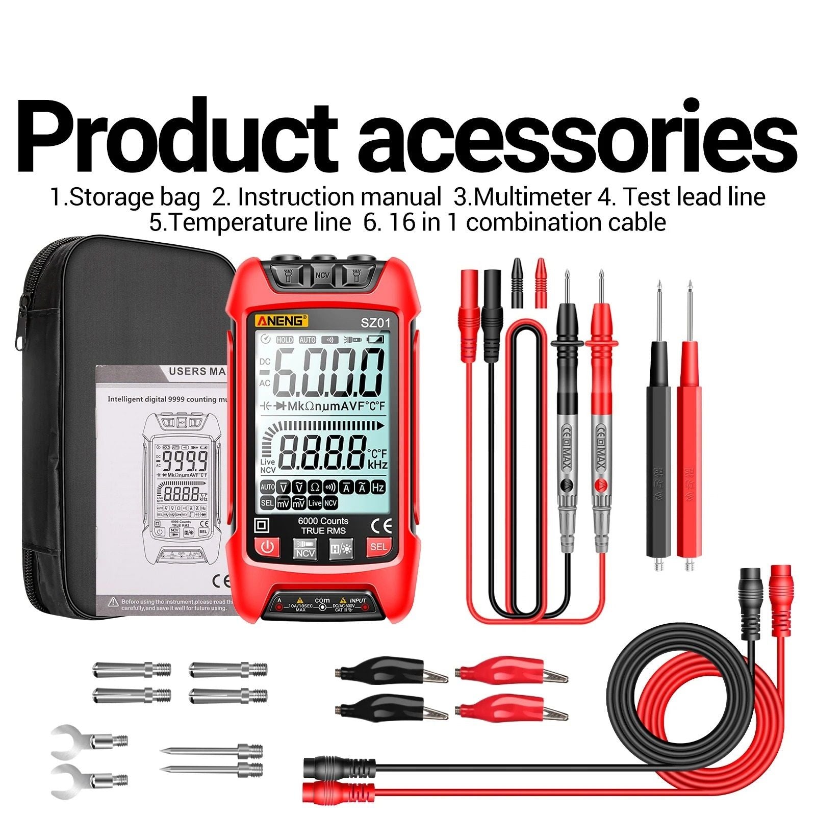 Auto Digital Multimeter With Capacitance And Transistor Test 11