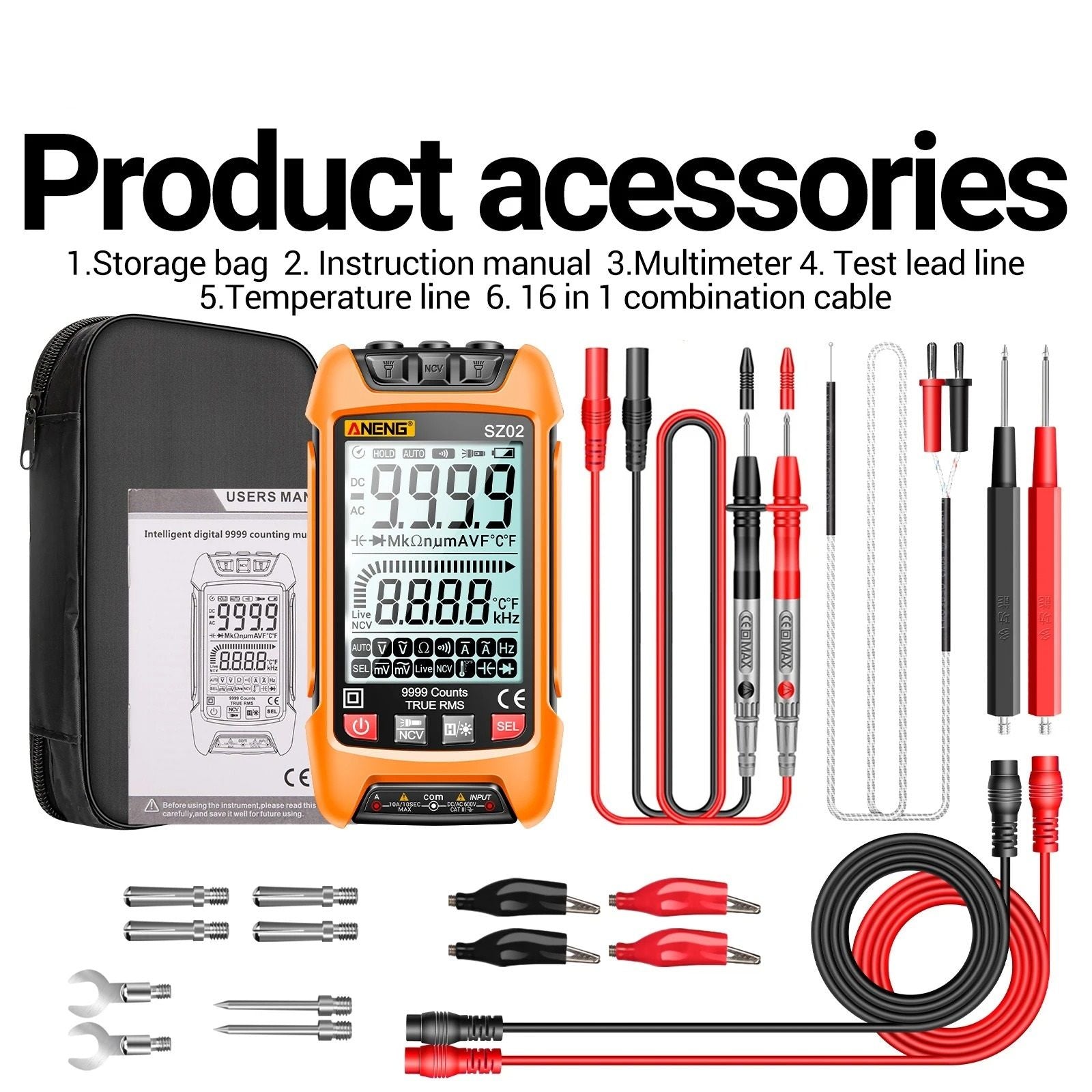 Auto Digital Multimeter With Capacitance And Transistor Test 8