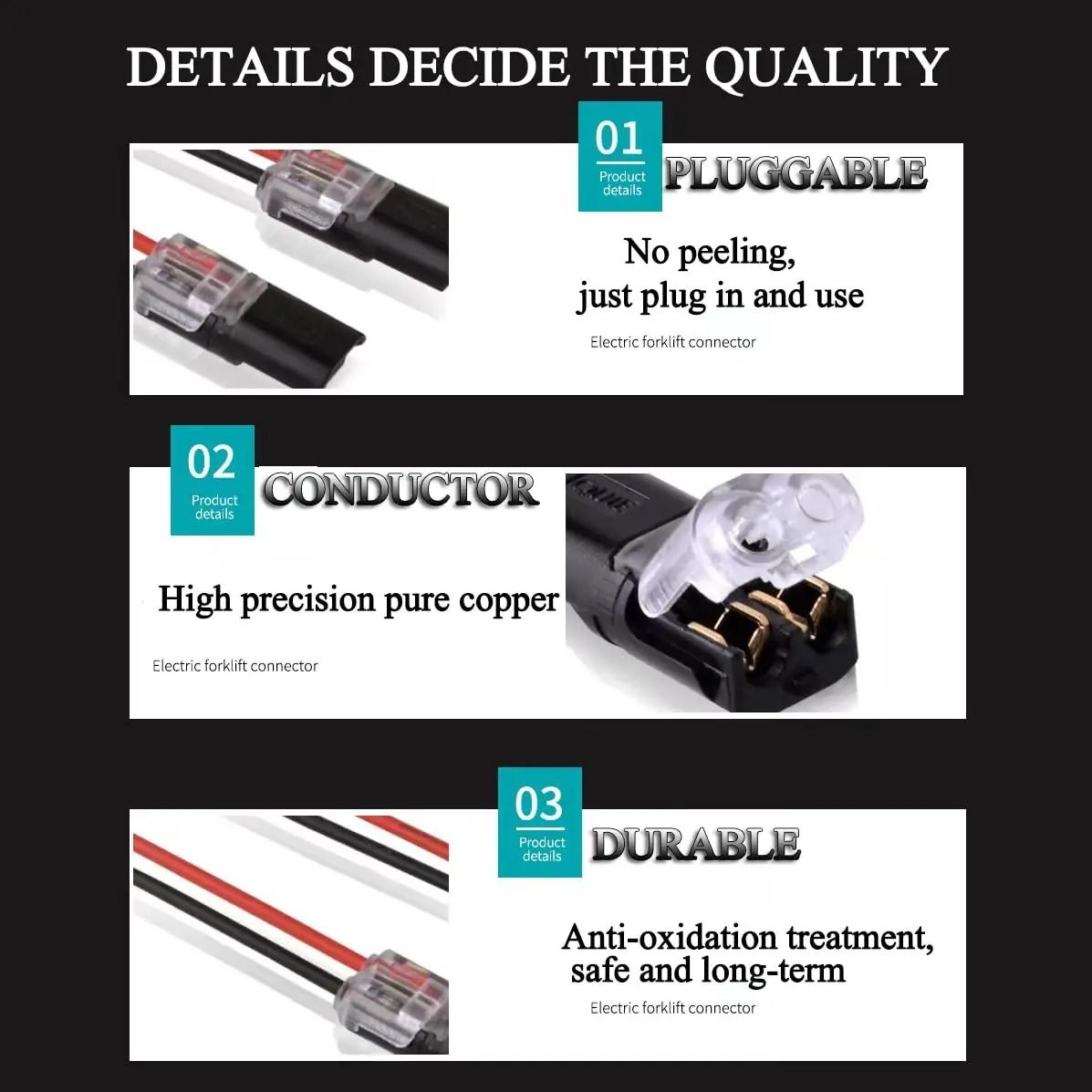 Double Wire Plug In Connector With Locking Buckle 1