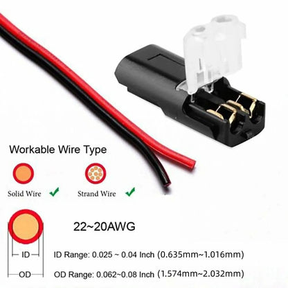 Double Wire Plug In Connector With Locking Buckle 4
