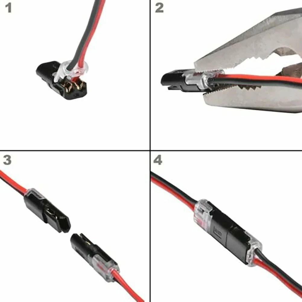Double Wire Plug In Connector With Locking Buckle 5
