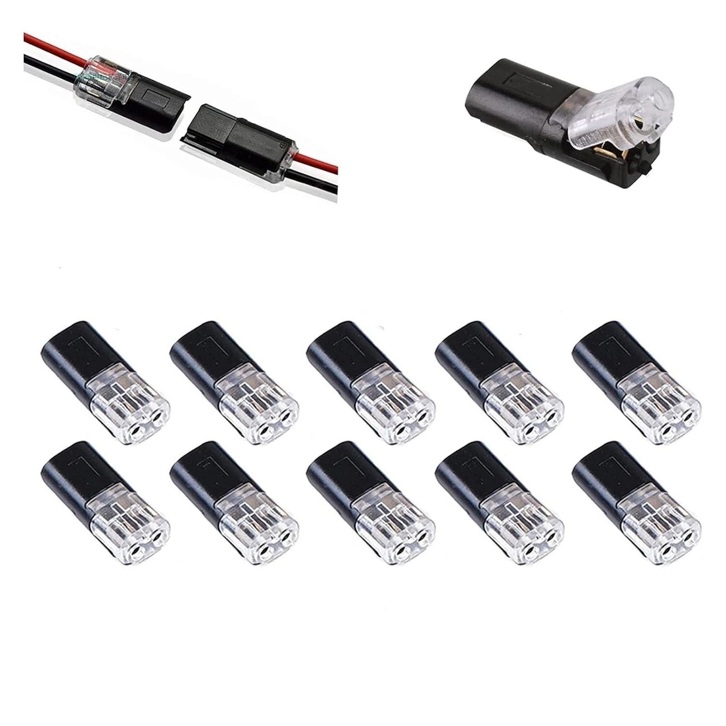 Double Wire Plug In Connector With Locking Buckle 6