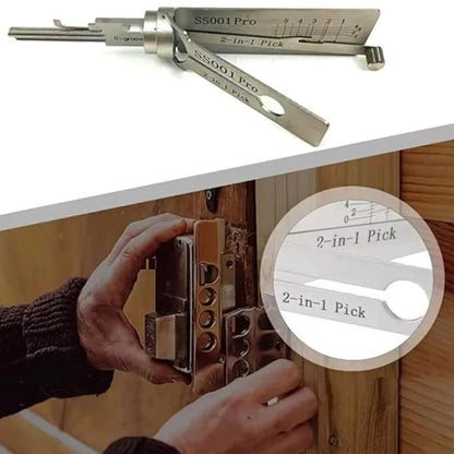 Stainless Steel Key Decoder  Precision Hook Repair Tool Set 2